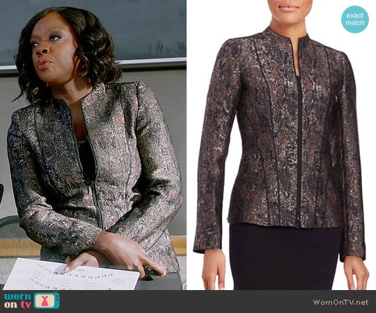 Lafayette 148 New York Eliza Jacket worn by Annalise Keating (Viola Davis) on How to Get Away with Murder