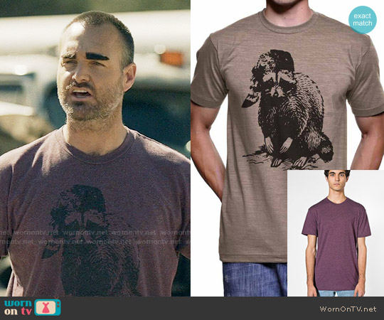 LastEarth Bad Raccoon T-shirt worn by Phil Miller (Will Forte) on Last Man On Earth