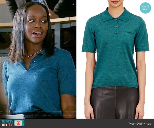 Maison Margiela Knit Polo Top worn by Michaela Pratt (Aja Naomi King) on How to Get Away with Murder