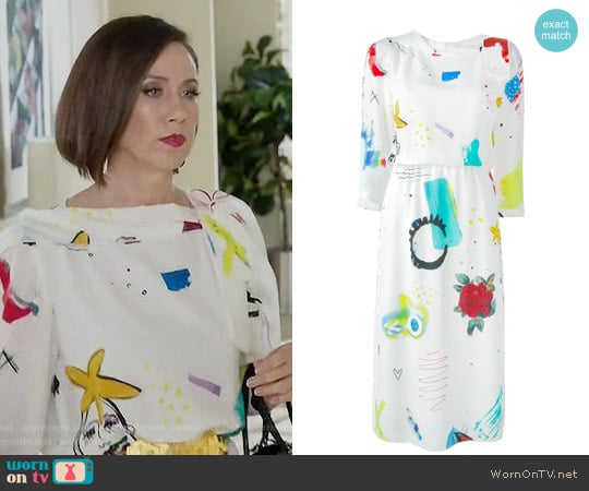 Marc Jacobs Collage Dress worn by Diana Trout (Miriam Shor) on Younger