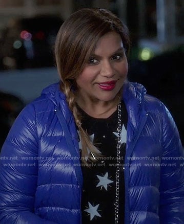 Mindy's beaded star print sweater on The Mindy Project