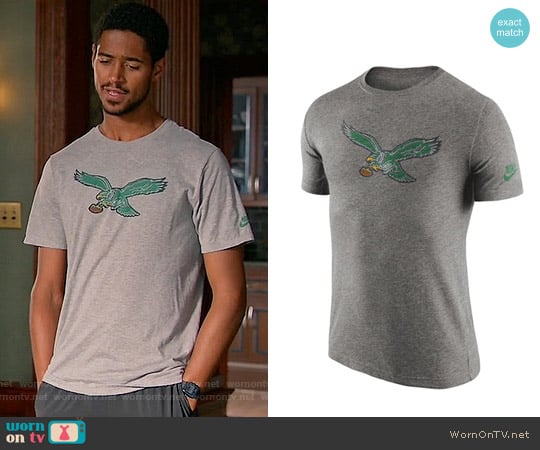 Nike Philadelphia Eagles Historic Logo T-Shirt worn by Wes Gibbins (Alfred Enoch) on How to Get Away with Murder