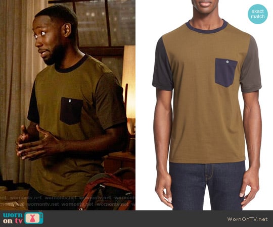 Paul Smith Colorblock Pocket T-Shirt worn by Winston Bishop (Lamorne Morris) on New Girl