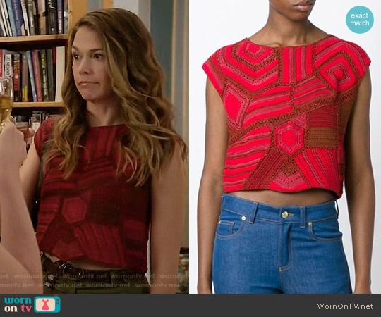 Rachel Comey Crochet Cropped Top worn by Liza Miller (Sutton Foster) on Younger