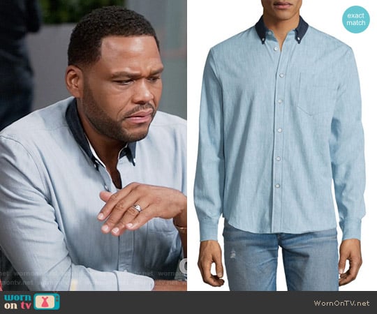 Rag & Bone  Yokohama Long-Sleeve Chambray Shirt worn by Andre Johnson (Anthony Anderson) on Black-ish