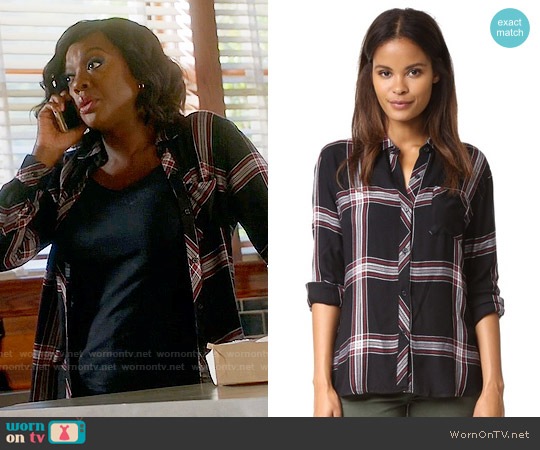 WornOnTV: Annalise’s black and red plaid shirt on How to Get Away with ...