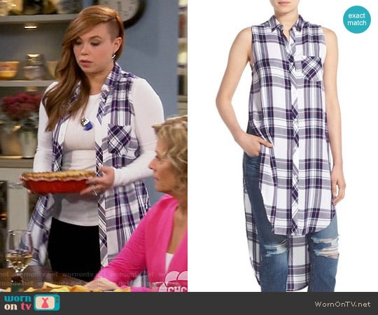 Rails 'Jordyn' Sleeveless Tunic in White / Navy / Orchid worn by Kristin Baxter (Amanda Fuller) on Last Man Standing