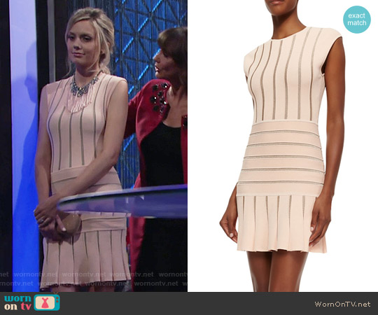 Ronny Kobo Sleeveless Metallic-Stripe Dress worn by Abby Newman (Melissa Ordway) on The Young and the Restless