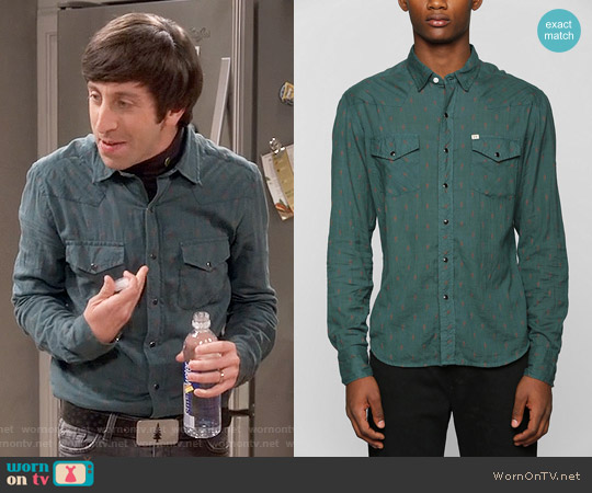 Urban Outfitters Salt Valley Dobby Western Shirt worn by Howard Wolowitz (Simon Helberg) on The Big Bang Theory