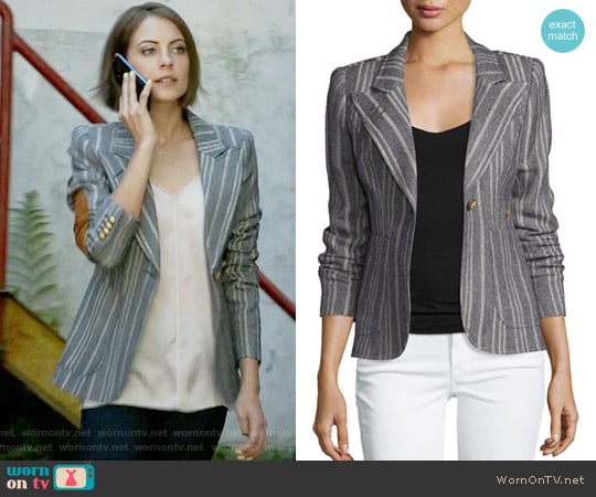 Smythe Duchess Blazer worn by Thea Queen (Willa Holland) on Arrow