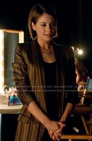 Thea's striped blazer on Arrow