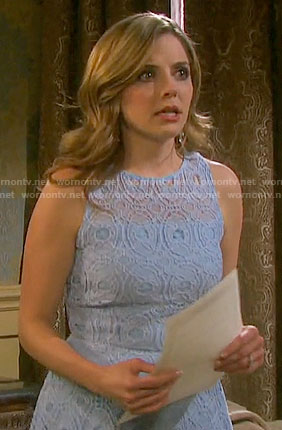 Theresa's light blue lace dress on Days of our Lives