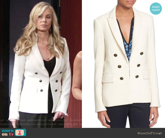 Veronica Beard Peninsula Faux Double Breasted Blazer worn by Ashley Abbott (Eileen Davidson) on The Young and the Restless