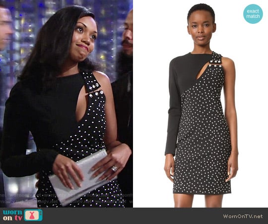 Versus One Shoulder Dress worn by Hilary Curtis (Mishael Morgan) on The Young and the Restless