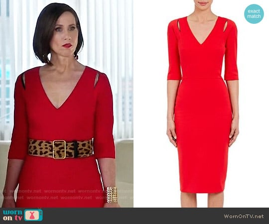 Victoria Beckham Cutout Sheath Dress worn by Diana Trout (Miriam Shor) on Younger