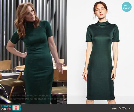 Zara Fitted Mid Length Dress worn by Phyllis Newman (Gina Tognoni) on The Young and the Restless