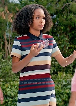 Zoey’s striped collared dress on Black-ish