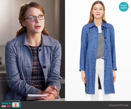 Club Monaco Tymber Denim Trench worn by Kara Danvers (Melissa Benoist) on Supergirl