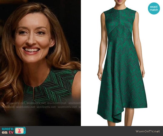 Jason Wu Sleeveless Herringbone Cocktail Dress worn by Alex Kirkman (Natascha McElhone) on Designated Survivor