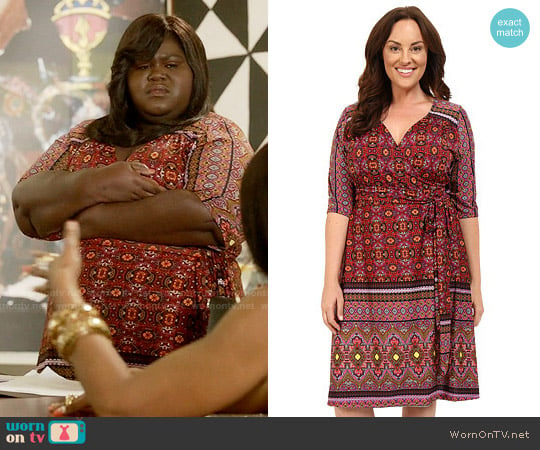 Kiyonna Beguiling Border Print Dress worn by Becky (Gabourey Sidibe) on Empire