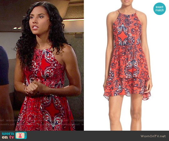 Parker Dax Dress in Flare Bandana worn by Sasha Avant (Felisha Cooper) on The Bold and the Beautiful