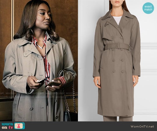 Tomas Maier Wool Gabardine Trench Coat worn by Daisy Grant (Patina Miller) on Madam Secretary