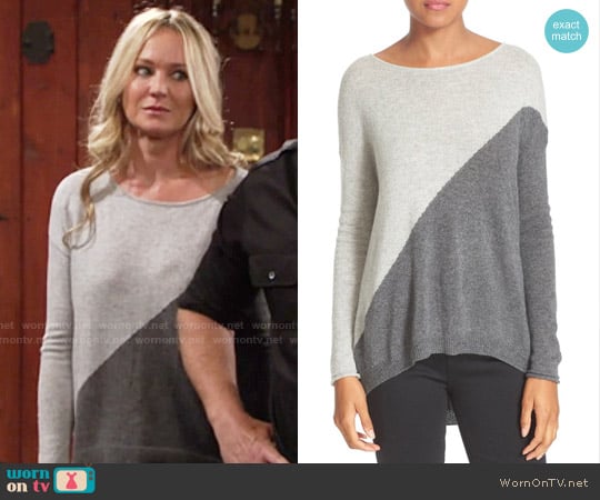 Alice + Olivia Abbie Sweater worn by Sharon Newman (Sharon Case) on The Young and the Restless