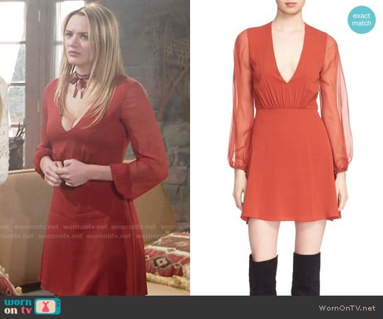 Alice + Olivia Cary Dress worn by Summer Newman (Hunter King) on The Young and the Restless