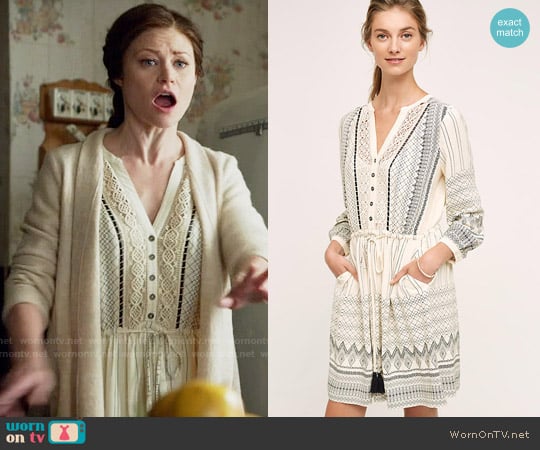 Anthropologie Perrie Lace Dress worn by Belle (Emilie de Ravin) on Once Upon A Time