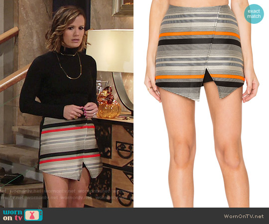 Blaque Label Stripe Wrap Skort worn by Chelsea Lawson (Melissa Claire Egan) on The Young and the Restless