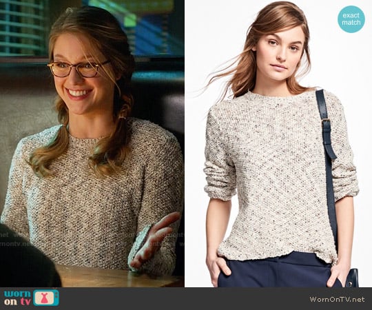 Brooks Brothers Boucle Crewneck Sweater worn by Kara Danvers (Melissa Benoist) on Supergirl