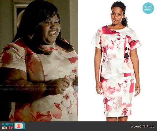 Calvin Klein Hibiscus Print Sheath Dress worn by Becky (Gabourey Sidibe) on Empire