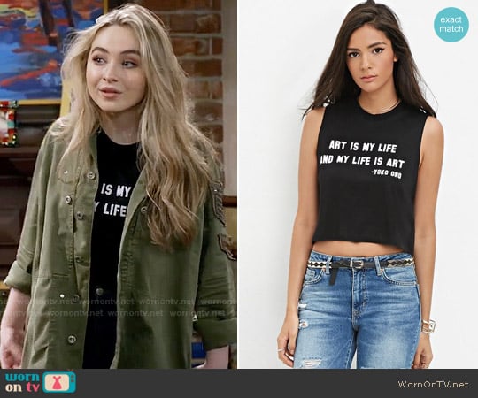 Wornontv Mayas Army Jacket On Girl Meets World Sabrina Carpenter 2213