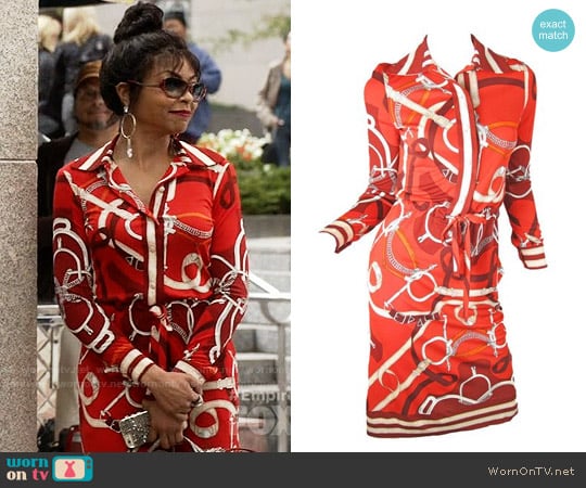 Hermes Vintage Shirtdress worn by Cookie Lyon (Taraji P. Henson) on Empire