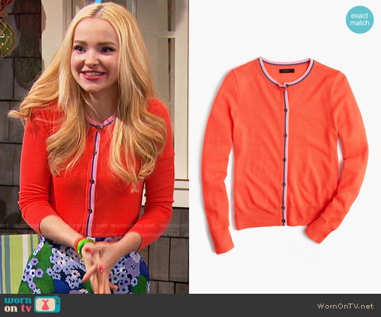 J. Crew Tipped Jackie Cardigan worn by Liv Rooney (Dove Cameron) on Liv and Maddie