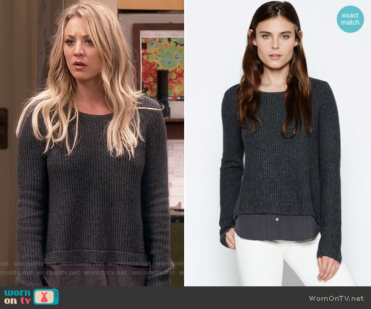 WornOnTV: Penny’s grey layered sweater on The Big Bang Theory | Kaley ...