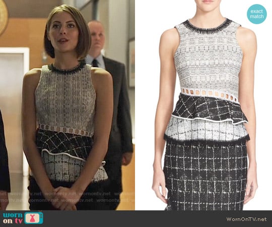 Jonathan Simkhai Open Back Ruffle Top worn by Thea Queen (Willa Holland) on Arrow