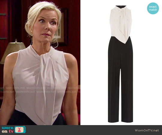 Karen Millen Debonaire Jumpsuit worn by Brooke Logan (Katherine Kelly Lang) on The Bold and the Beautiful