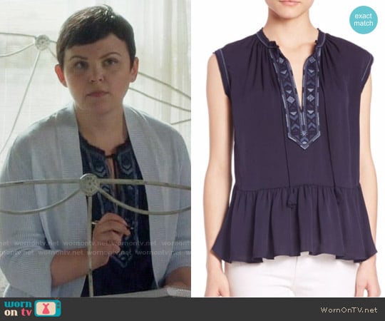 Rebecca Taylor Sleeveless Embroidered Top worn by Mary Margaret (Ginnifer Goodwin) on Once Upon A Time