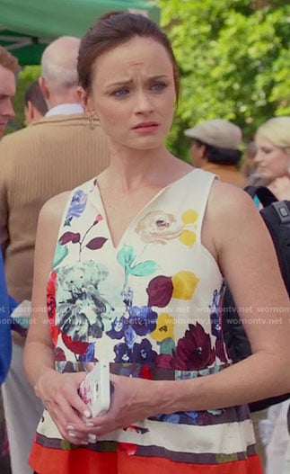 Rory’s floral peplum top on Gilmore Girls: A Year in the Life