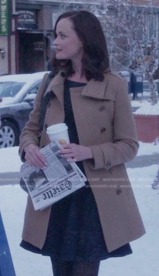Rory's camel coat on Gilmore Girls: A Year in the Life