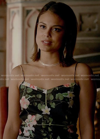 Sybil’s floral cami on The Vampire Diaries