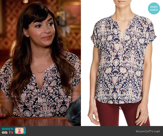 Velvet by Graham & Spencer Chasis Blouse worn by Cece Parekh (Hannah Simone) on New Girl