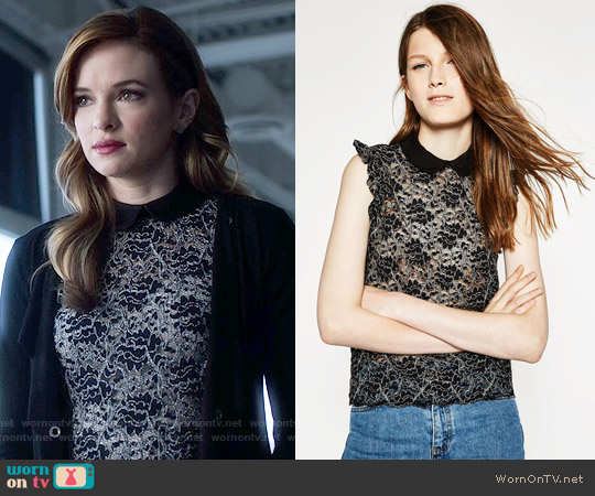 Zara Lace Top worn by Caitlin Snow (Danielle Panabaker) on The Flash