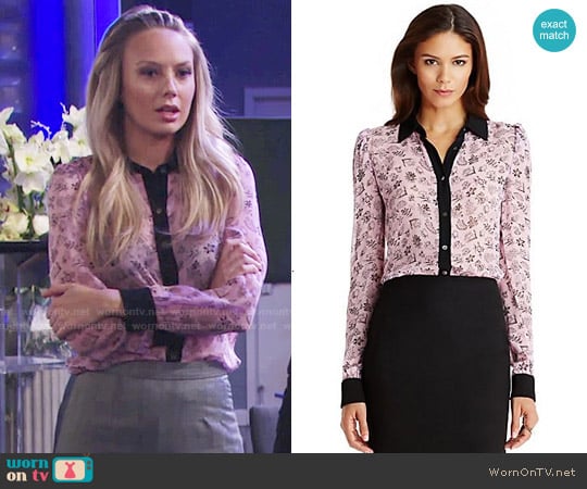 Diane von Furstenberg Mariah Blouse worn by Abby Newman (Melissa Ordway) on The Young and the Restless