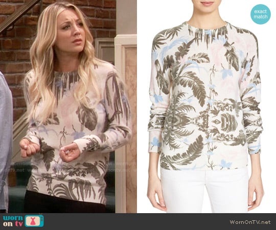 Equipment Sloan Floral Cashmere Sweater worn by Penny Hofstadter (Kaley Cuoco) on The Big Bang Theory