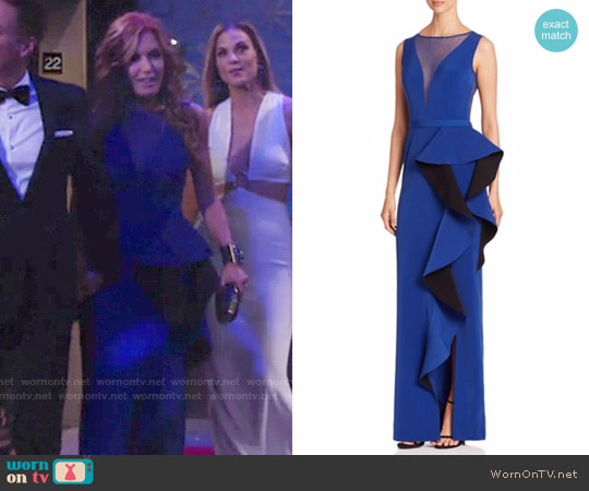 Nero by Jatin Varma Solid Illusion Neck Dress worn by Lauren Fenmore (Tracey Bregman) on The Young and the Restless