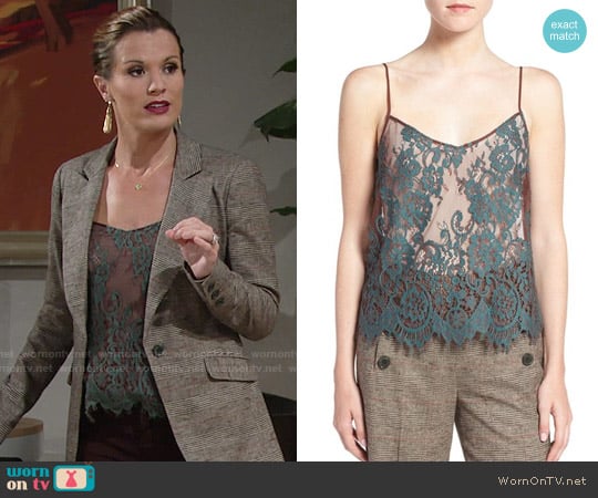 Olivia Palermo + Chelsea28 Lace Camisole worn by Chelsea Lawson (Melissa Claire Egan) on The Young and the Restless