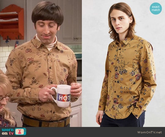 Urban Outfitters Your Neighbors Ornate Floral Button-Down Shirt worn by Howard Wolowitz (Simon Helberg) on The Big Bang Theory