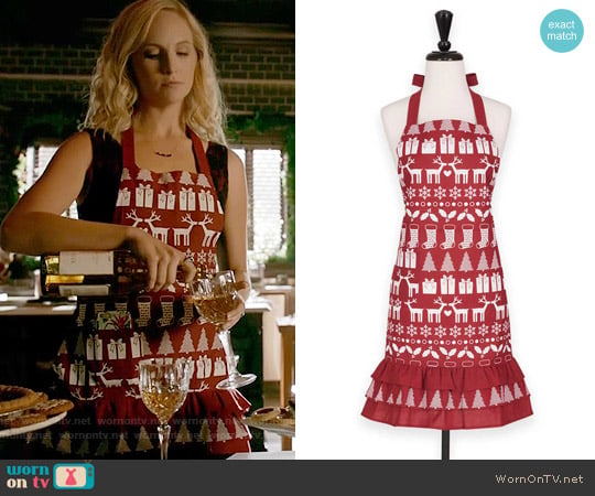 Bed Bath & Beyond Holiday Icons Apron worn by Caroline Forbes (Candice Accola) on The Vampire Diaries